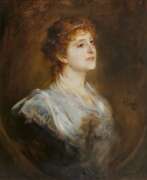 Franz von Lenbach. Franz Seraph von Lenbach. Portrait of a Lady with a Diadem in Her Hair (Baroness Tubeuf ?)