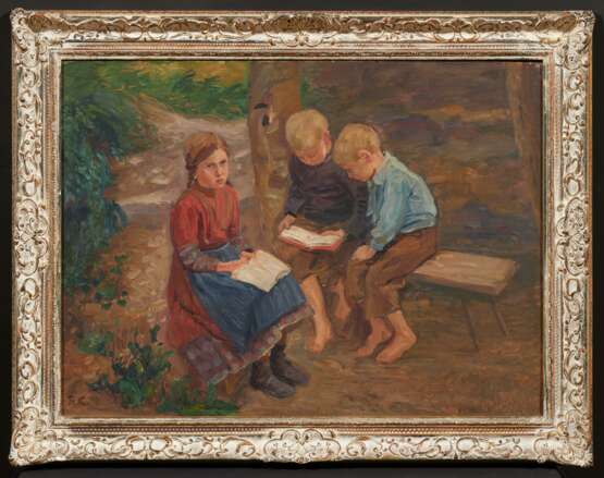 Friedrich Kallmorgen. Reading Children in the Garden - фото 2