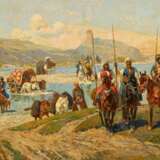 Franz Roubaud. Circassian Riders at the Ford - Foto 1