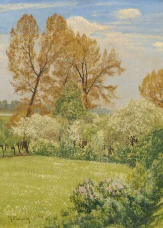 Max Clarenbach. Spring Blossom in the Artist's Garden in Wittlaer - фото 1