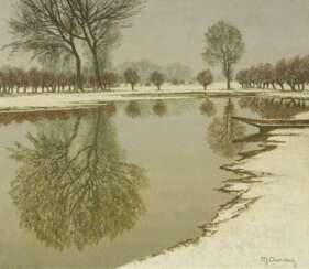 Max Clarenbach. Calm Winter Day on the Erft