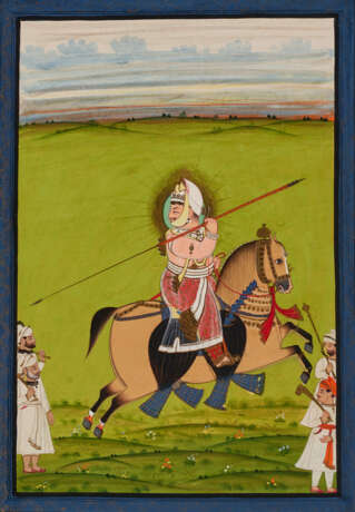 AN EQUESTRIAN PORTRAIT OF MAHARANA JAWAN SINGH (1828–1838) - Foto 1