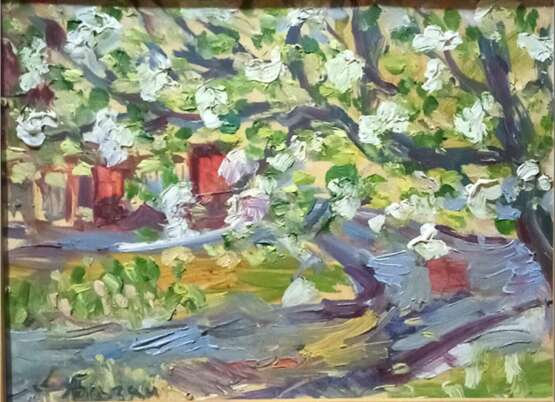 Весна Анна Базян Cardboard Oil Expressionism Landscape painting Russia 2002 - photo 1