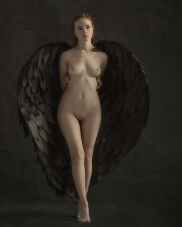 Ангел позирует Canvas on the subframe Фотография на холсте Renaissance Nude art Byelorussia 2023 - photo 1