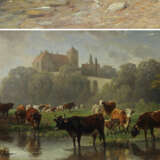 VOLTZ, FRIEDRICH (1817-1886): Kühe an einer Furt. - photo 1