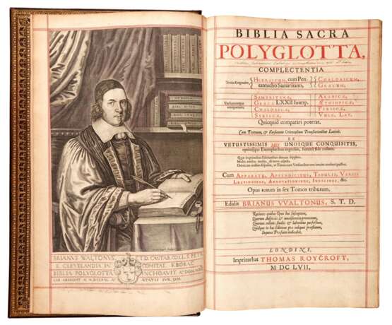 Bible, polyglot | Walton’s polyglot Bible. London, 1655-1657, 8 volumes, the Wardington copy - Foto 2
