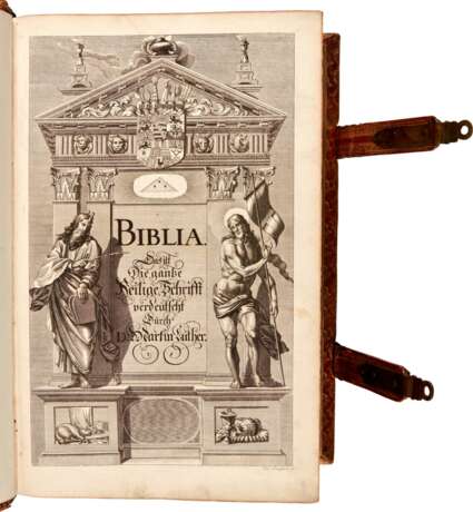 Bible, German | Biblia, Nuremberg, 1768, fine contemporary binding, gilt and painted - Foto 2