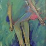 "Полет" Canvas Oil Nude art Russia 1995 - photo 1