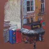 "На Контрактовой площади" масляна пастель Pastell Moderne Kunst Architekturlandschaft Ukraine 2023 - Foto 2