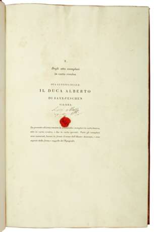 Dante Alighieri | La divina commedia. Milan, 1809, 3 volumes, finely bound for the Duke of Saxe-Teschen by Friedrich Kraus - photo 3