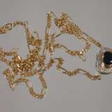 Collier mit Saphir und Diamanten - фото 2