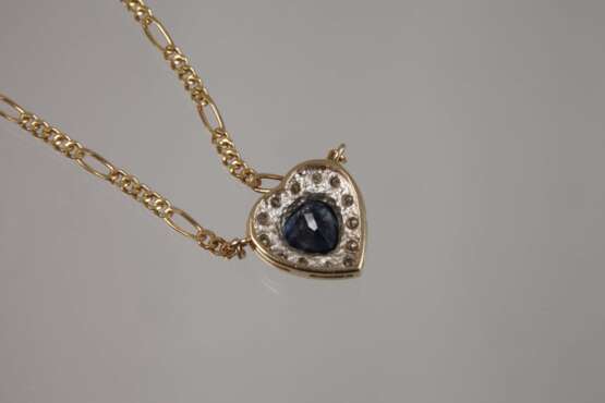 Collier mit Saphir und Diamanten - фото 3