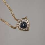 Collier mit Saphir und Diamanten - фото 3