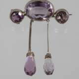 Brosche mit Amethysten - photo 1