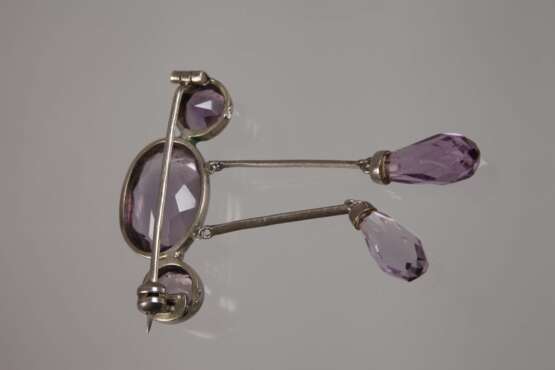 Brosche mit Amethysten - photo 2