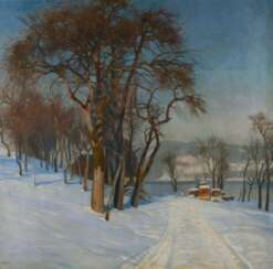 Oswald Grill, &quot;Seeufer im Winter&quot;