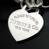 Tiffany & Co Silber 925 Gliederarmband „Return to Tiffany“ mit Herzanhänger und Karabinerverschluss, 40,2g, L. 22cm, Original Box - Foto 3