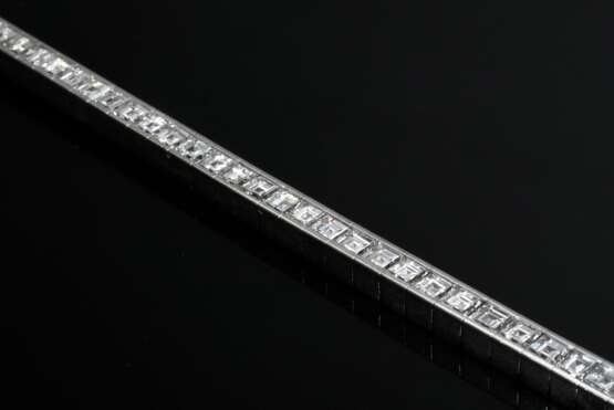 Weißgold 750 Alliance Armband mit Diamant Carrés (zus. ca. 8.82ct/VSI-SI/TW-W), 24g, L. 16,6cm - Foto 2