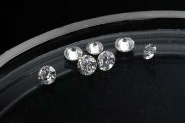 7 Ungefasste Brillanten, (zus. ca.0.20ct/SI/W-TCR)