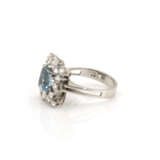 Damenring mit Diamant-Aquamarinbesatz - photo 4