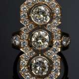 Gelbgold 585 Ring im Art Deco Stil mit Brillanten (zus. ca. 5.32ct/VSI-P/TC-C(M-O)) 11,3g, Gr. 60 - photo 3