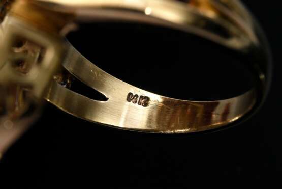 Gelbgold 585 Ring im Art Deco Stil mit Brillanten (zus. ca. 5.32ct/VSI-P/TC-C(M-O)) 11,3g, Gr. 60 - photo 5