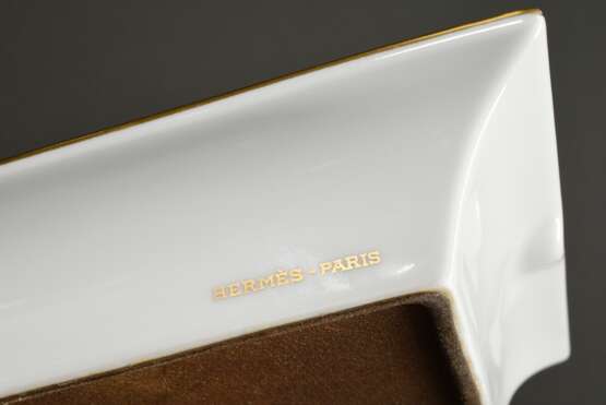 Hermès Aschenbecher mit Druckdekor „Pferd mit Satteldecke“, 19x15,5cm - photo 4