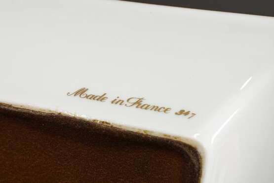 Hermès Aschenbecher mit Druckdekor „Pferd mit Satteldecke“, 19x15,5cm - photo 5