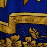 Hermès Seiden Carré "Carpe Diem", vielfarbig, Entw.: Joachim Metz 1994, gerollter Rand, 90x90cm, in Original Box, kein Schild - Foto 5