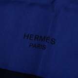 Hermès Seiden Carré "Les Insectes" in cobaltblau, Entw.: Hugo Grygkar 1959, gerollter Rand, 90x90cm, kein Schild - Foto 3