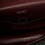 Chanel "Classic Double Maxi" Überschlagtasche, gestepptes schwarzes Leder mit silberfarbener Hardware, ineinandergreifendes CC-Logo als Schloss, innen bordeauxfarbenes Leder, zwei Innenfächer mit drei Einschubtaschen, rückseitiges Einsch… - photo 6