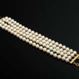 Vierreihiges Chanel "Faux-Perles Collier de Chien" mit verstellbarer Doppelschließe, Metall vergoldet, L. -37,5cm, Original Box - фото 2