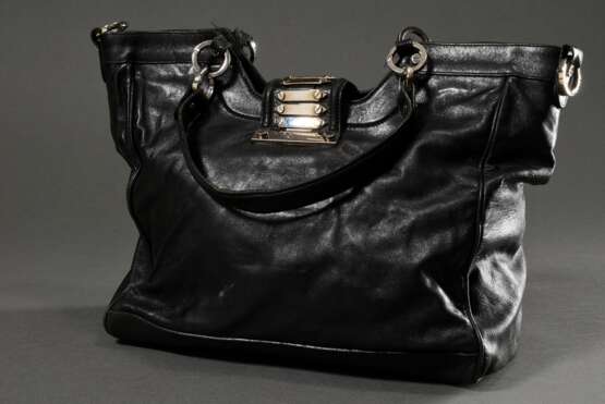 Balenciaga Handtasche "Studded Chrome Messenger Bag", Leder mit Nieten, Entw.: Nicolas Ghesquiere 2007, 37x44cm, mit Staubbeutel, sehr guter Zustand - photo 8