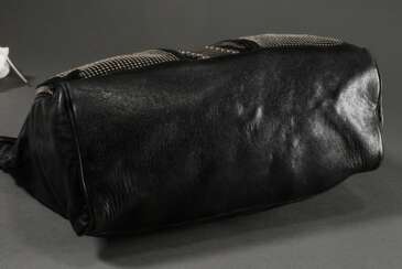 Balenciaga Handtasche &quot;Studded Chrome Messenger Bag&quot;, Leder mit Nieten, Entw.: Nicolas Ghesquiere 2007, 37x44cm, mit Staubbeutel, sehr guter Zustand