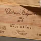 12 Flaschen 2008 Château Belgrave, Bordeaux, Haut-Medoc, Rotwein, 0,75l, in 2 Original Holzkisten, konstante Kellerlagerung - фото 5