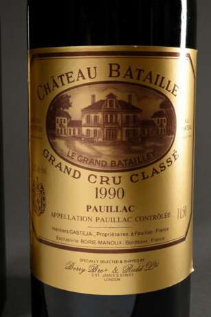 2 Flaschen 1990 Château Batailley, Pauillac, Grand Cru Classé, Rotwein, je 1,5l Magnum, konstante Kellerlagerung - фото 2