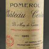 Flasche 1981 Pomerol Chateau Certan "De May de Certan", Rotwein, Gironde, Pomerol, 0,75l, konstante Kellerlagerung - Foto 2