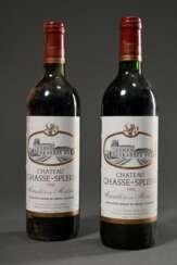 2 Flaschen 1992 Chateau Chasse-Spleen Moulis en Médoc, Rotwein, Bordeaux, 0,75l, konstante Kellerlagerung
