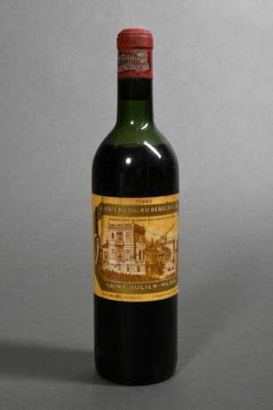 Flasche 1961 Chateau Ducru-Beaucaillou, Rotwein, Bordeaux, Saint Julien, 0,75l, ms, durchgehend gute Kellerlagerung, Etikett und Kapsel beschädigt - фото 1