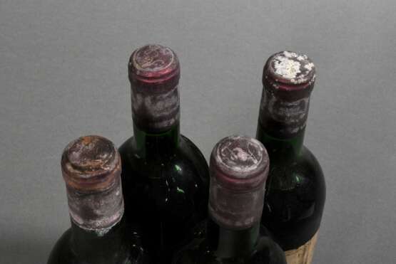 4 Flaschen 1971 Chateau Ferrière, Rotwein, Bordeaux, Margaux, 0,75l, 1x ls, 3x ts, durchgehend gute Kellerlagerung, Etiketten und Kapseln beschädigt - Foto 5