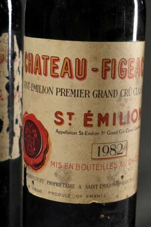 3 Flaschen 1982 Chateau Figeac St. Emilion, premier Grand Cru Classe, Rotwein, Bordeaux, St. Emilion, 0,75l, konstante Kellerlagerung - Foto 2