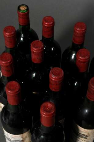 12 Flaschen 1978 Chateau Grand-Puy-Lacoste, Bordeaux, Pauillac, Rotwein, 0,75l, ts - in, durchgehend gute Kellerlagerung, Etiketten und Kapseln beschädigt - photo 4