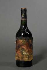 Flasche 1955 (?) Chateau Gruaud-Larose, Rotwein, Bordeaux, Saint Julien, 0,75l, in, durchgehend gute Kellerlagerung, Etikett und Kapsel beschädigt
