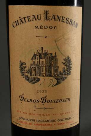 Flasche 1923 Chateau Lanessan, Delbos Boutellier, Rotwein, Medoc, Schlossabfüllung, 0,75l, ms - фото 2