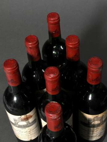 7 Flaschen 1975 Chateau Grand Vin de Leoville, Rotwein, Bordeaux, 0,75l, ms, durchgehend gute Kellerlagerung, Etiketten und Kapseln beschädigt - photo 3