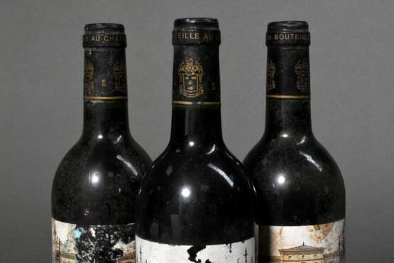 3 Flaschen 1995 Chateau Leoville Barton Saint Julien, Rotwein, Bordeaux, 0,75l, ms, durchgehend gute Kellerlagerung, Etiketten und Kapseln beschädigt - фото 3