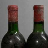 2 Flaschen 1970 Chateau Montrose, Rotwein, Bordeaux, Saint-Estephe, 0,75l, ms, durchgehend gute Kellerlagerung, Etiketten und Kapseln beschädigt - фото 3