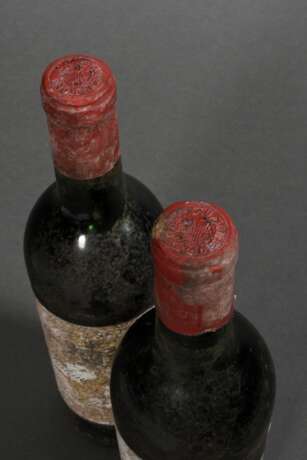 2 Flaschen 1970 Chateau Montrose, Rotwein, Bordeaux, Saint-Estephe, 0,75l, ms, durchgehend gute Kellerlagerung, Etiketten und Kapseln beschädigt - photo 4