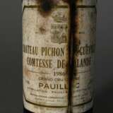 Flasche 1986 Chateau Pichon Longeville Comtesse de Lalande, Rotwein, Bordeaux, Pauillac, 0,75l, durchgehend gute Kellerlagerung, Etikett und Kapsel beschädigt - фото 2