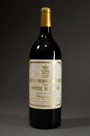 Flasche 1994 Château Pichon Longueville, Comtesse de Lalande, Grand Cru Classé, Bordeaux, Pauillac, Rotwein, 1,5l Magnum, konstante Kellerlagerung, Etikett mit handschriftlicher Widmung - фото 1